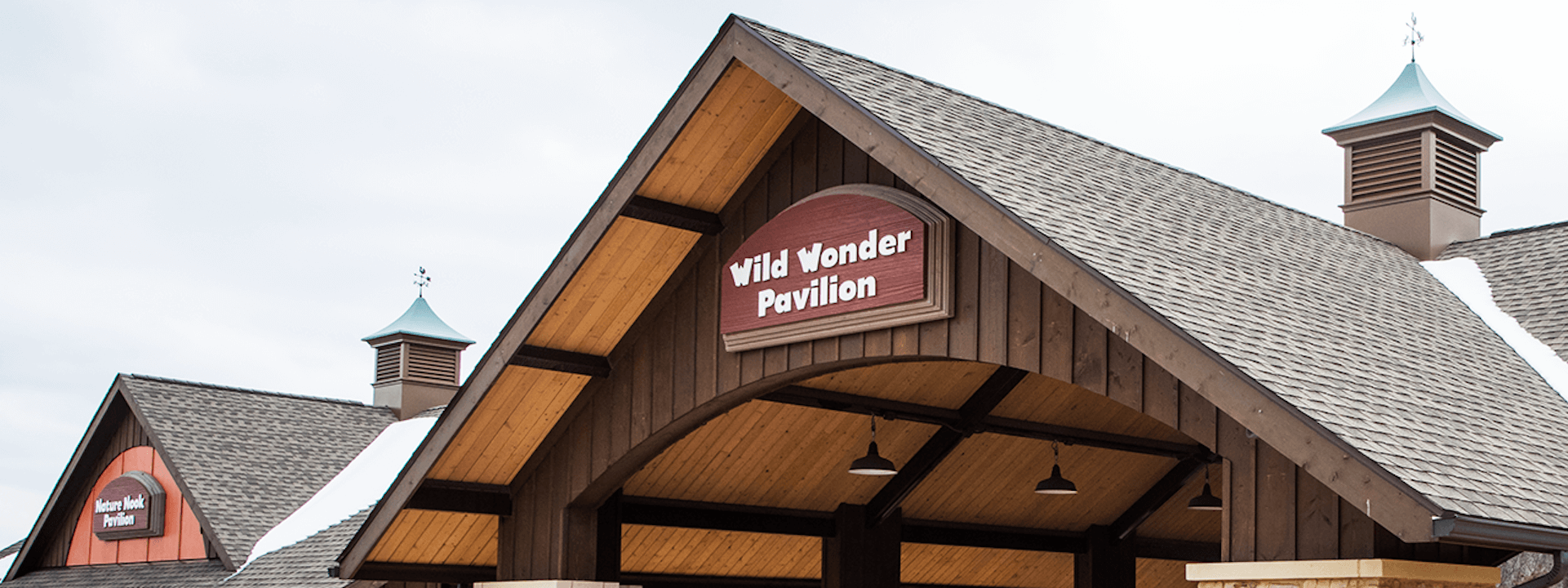 Sign on the front of the wild wonder pavilion 