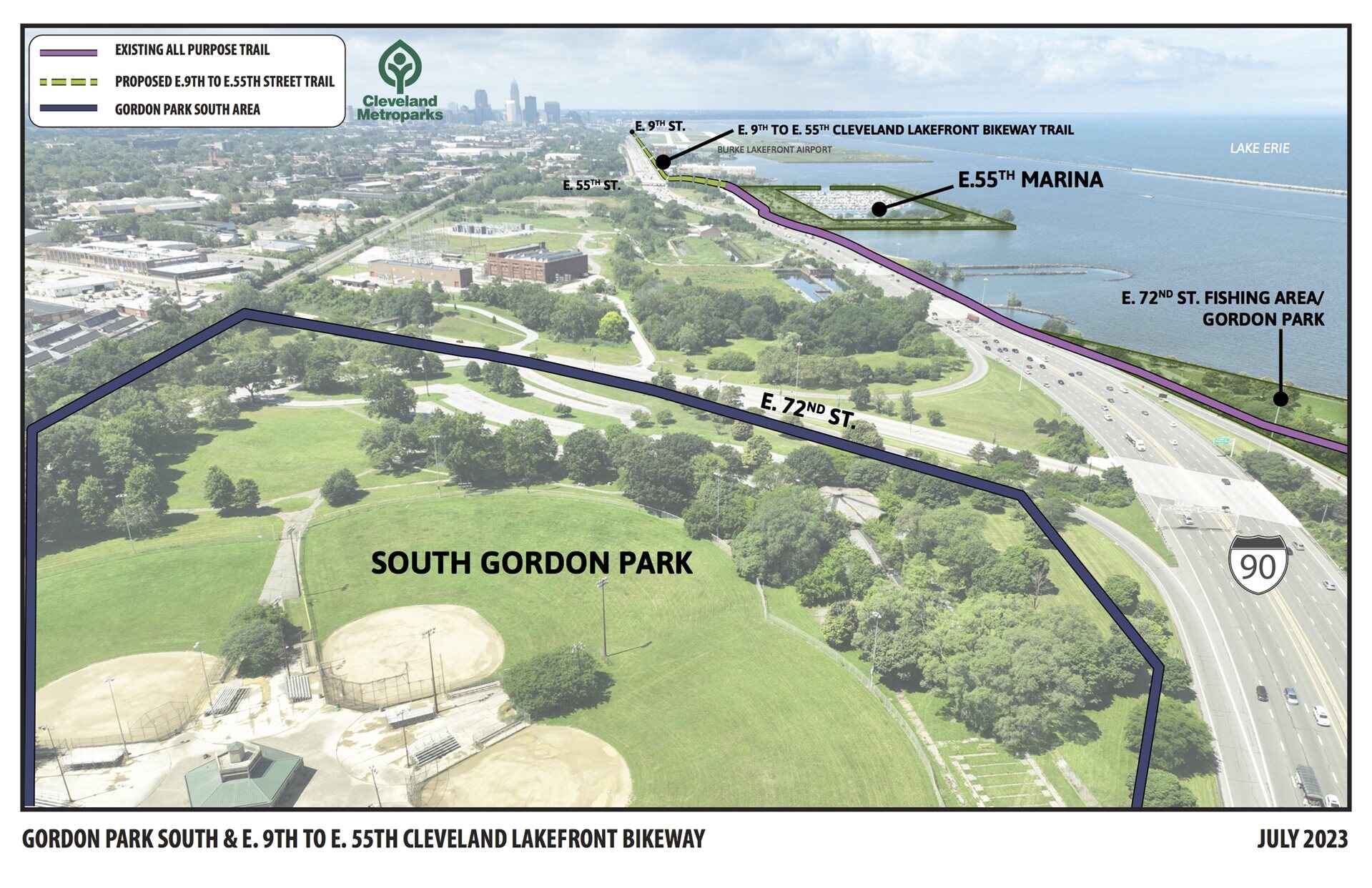 A map of south gordon park