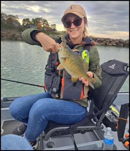 Woman holding a fish