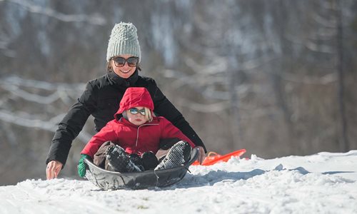 Sledding Area at Kelley Picnic Area